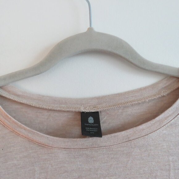 SLIGHTLY BUDDHA Bamboo Oversized Lounge Top in Sand Neutral Travel - One Size - Picture 7 of 12